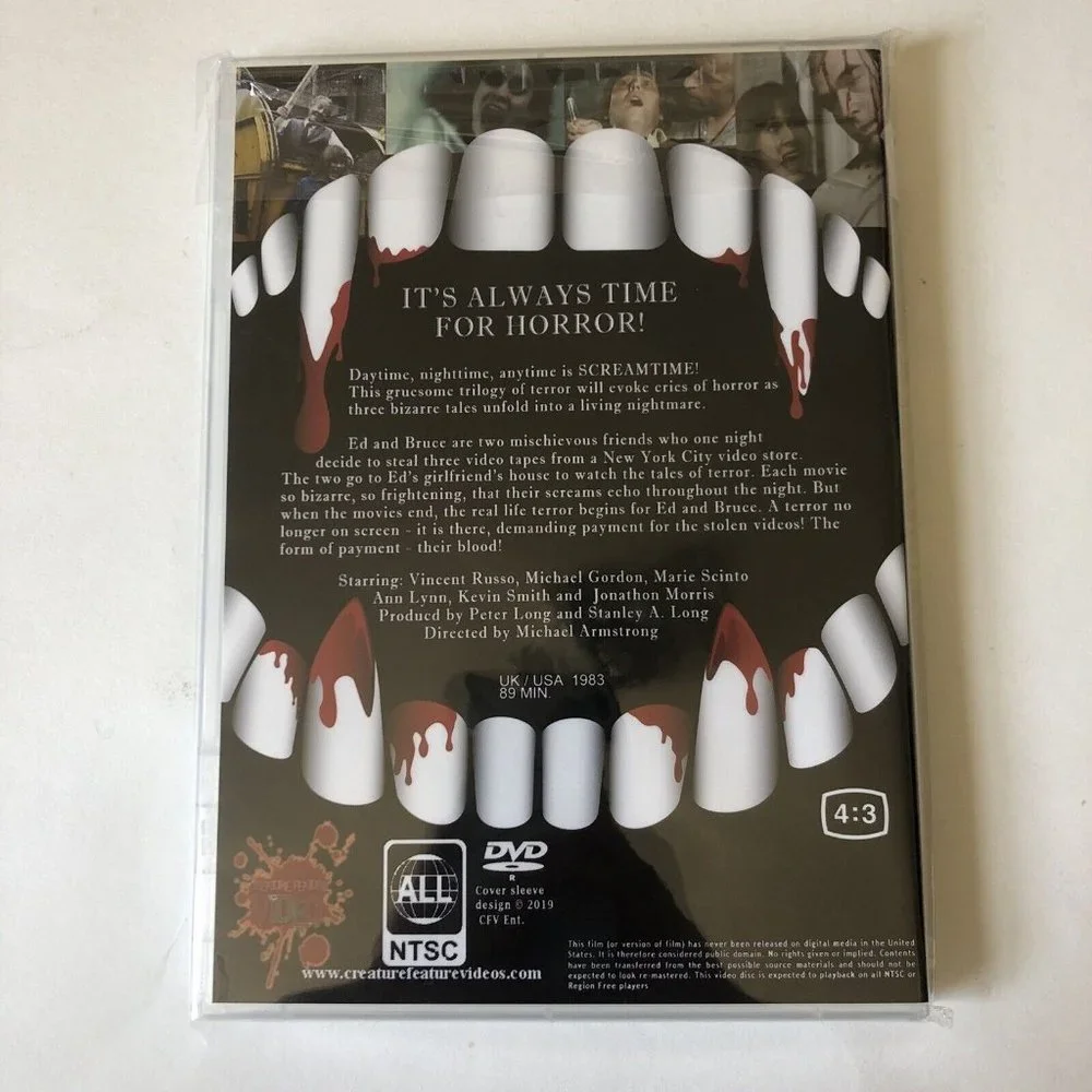 Screamtime DVD-Vincent Russo-Michael Gordon- blood-VHS terror-80s-rare UK Horror - Picture 2 of 2